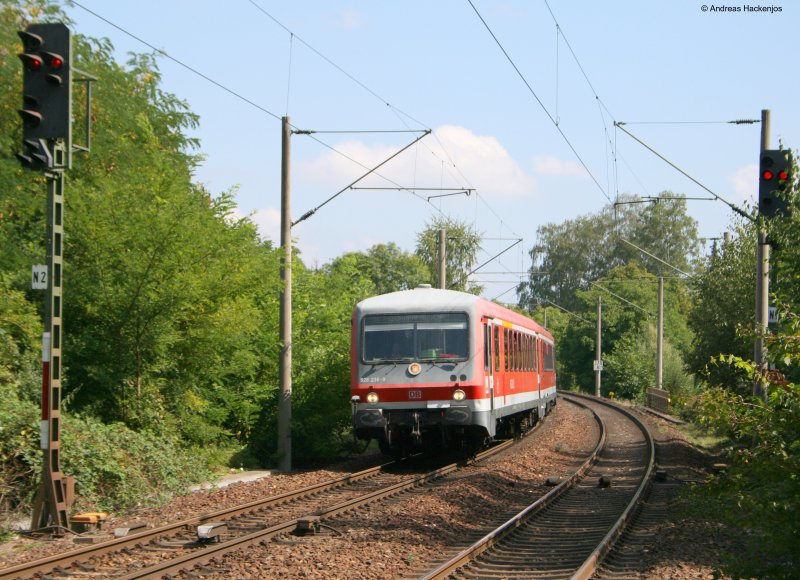628 236-9 als RB 31354 nach Schaffhausen in Gottmadingen 2.9.08