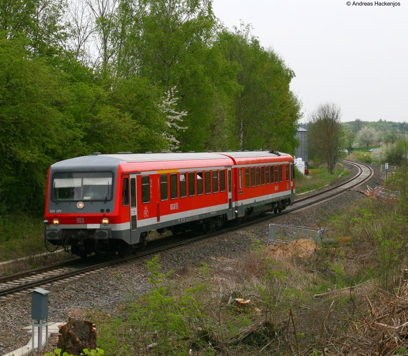 628 272 als RB 18330 (Bad Friedrichshall-Jagstfeld-Steinsfurt) in Grombach 16.4.09
