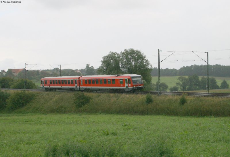 628 348-2 als RE 22537 nach Ulm Hbf  in Goldshfe 4.9.08