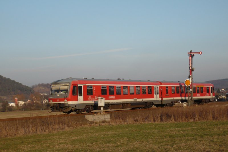 628 441 als RB 25234 nach Limburg/Lahn in Groen-Buseck bei Gieen (Vogelsbergbahn,30.01.2009)