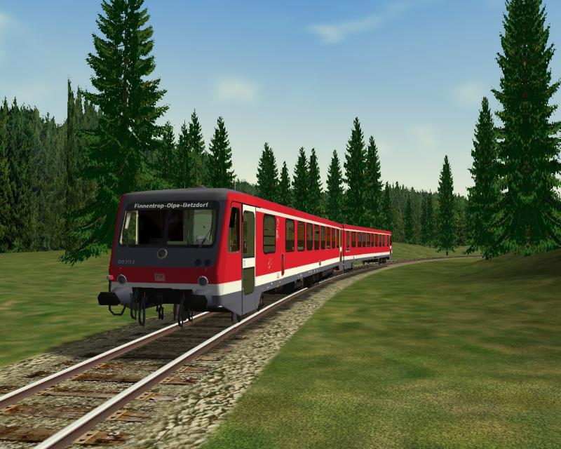 628 im MSTS kurz nach dem Bahnhof Finnentrop.