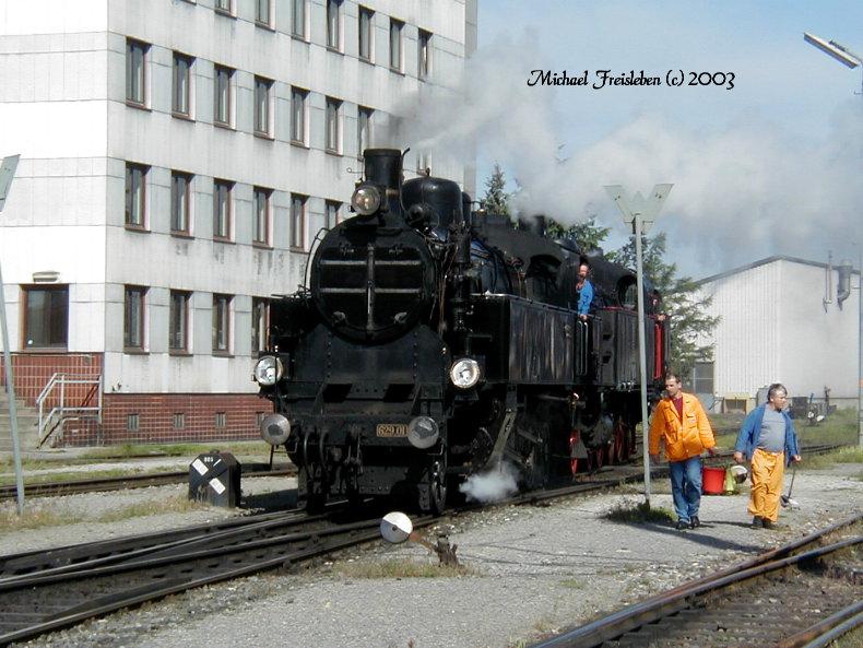 629.01 (77.66) und 77.250, am 17.Mai 2003 in der Traktion Wien Ost