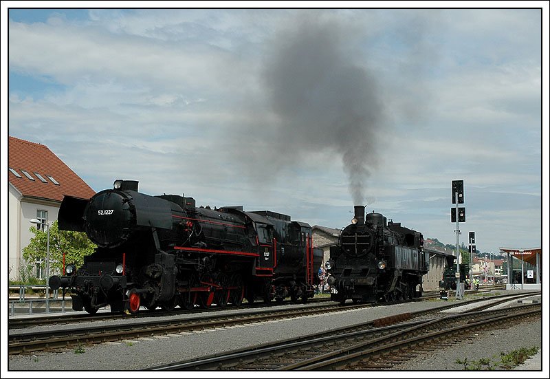629.01 vom Heizhaus Strasshof bei der Dampflokparade am 19.5.2007 am Graz-Kflacher Bahnhof.