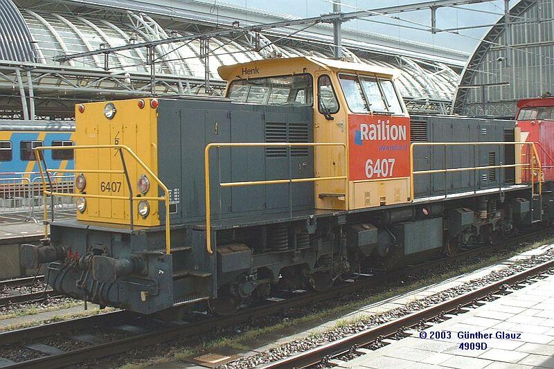 6407 Railion am 13.05.2003 in Amsterdam Centraal.