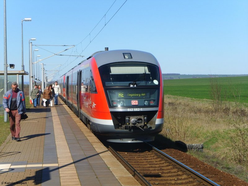 642 662 ist gerade in Griefstedt angekommen - 04.04.2007
