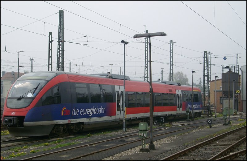 643 209 der  Euregiobahn  abgestellt vor dem Aachener Bw 13.4.2009