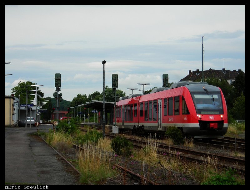 648 282 mit der RB Northeim-Bodenfelde beim verlassen des Bahnhofes Northeim.