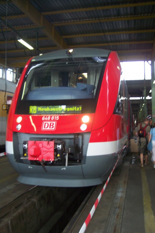 648 815 ist der erste neue LINT-Triebwagen fr den Regionalverkehr im Nrnberger Raum. 
30.05.08, Tag der offenen Tr im BW Mnchen-Pasing
