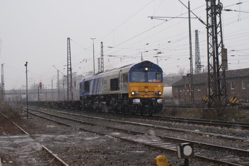 6612 der ERS Railways GmbH bei der Einfahrt in den Seelzer Rangierbahnhof am 25.03.2009
