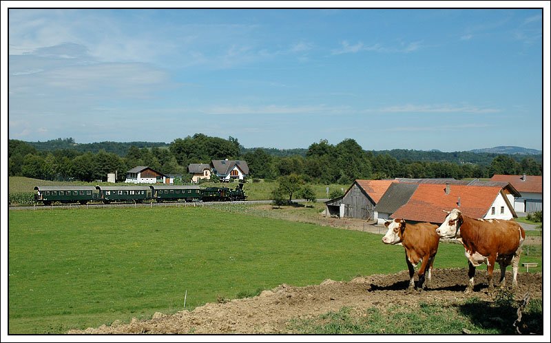 671 mit ihrem SPz 8519 von Premstätten-Tobelbad nach Wies-Eibiswald am 15.8.2007 aufgenommen nach St. Peter im Sulmtal im Ortsteil Freidorf.