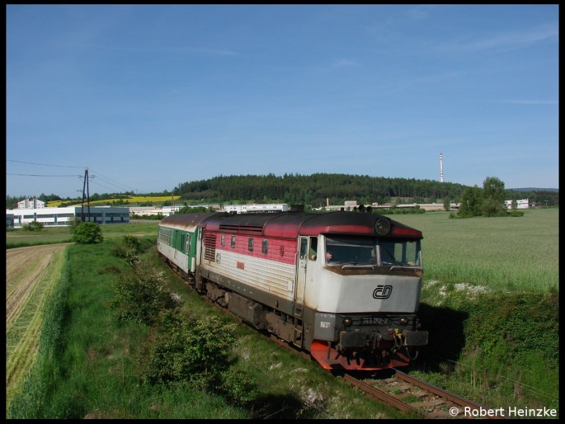 749 182-2 mit R 1245 nach Prag bei Pribram am 17.05.2009 