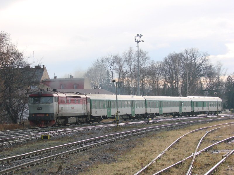 749 240-8 am 20.01.2008 mit Rychlik nach Usti nad Labem hl.n. in Ceska Lipa