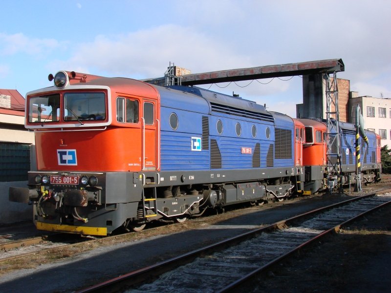 755 001-5 und 755 002-3 am 16.02.2008 in Kladno