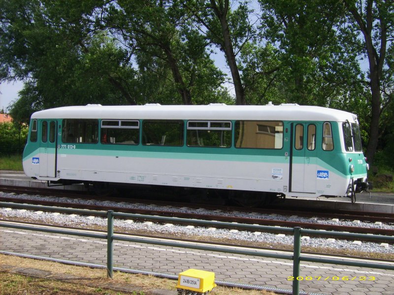 771 013-0 der UBB in Zinnowitz.