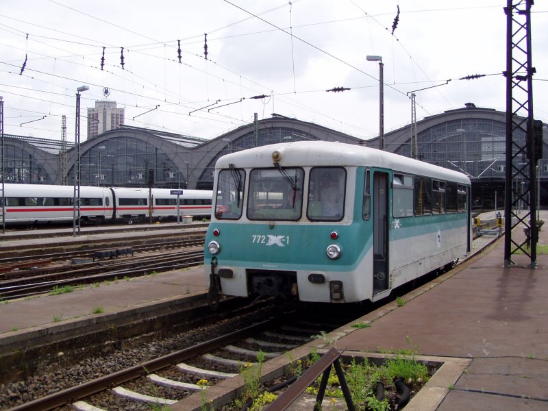 772 413 in Leipzig Hbf. kurz vor der berfhrung nach Lbau(Sachs)