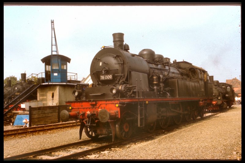 78 009 in Erfurt-West (Lokausstellung ehem. Traditionsbahn Erfurt-West, um 1986)