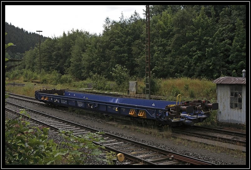 8543 Saadkms Gysev 498 3 000-0 der NCS Gesellschaft m.b.H. aus Hanau. Heimatbahnhof Hagen-Vorhalle Angl. NCS. (07.07.09 in Brgge(Westf).