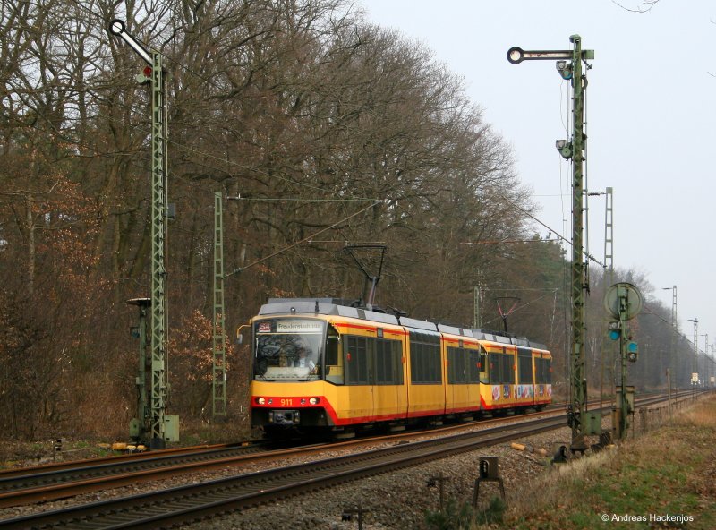 911 und 921 als S41 nach Freudenstadt Hbf  am Esig Forchheim 22.3.09