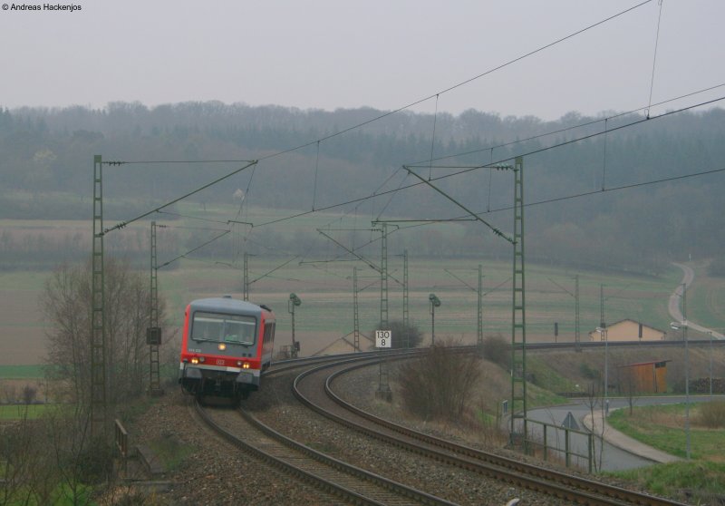 928 232 und seine bessere H�lfte als RB 33584 (Bad Mergentheim-W�rzburg Hbf) in Wittighausen 5.4.09