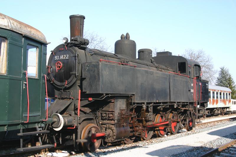 93.1422 der SRB am 19.3.2006 im Bahnhof Grosspetersdorf.