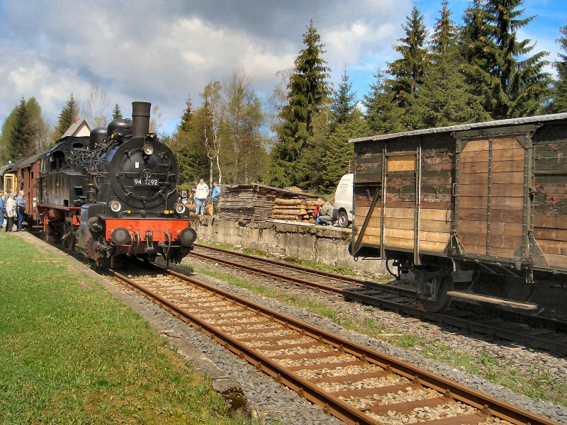 94 1292 im Bahnhof Rennsteig - Aufnahme vom Sommer 2005