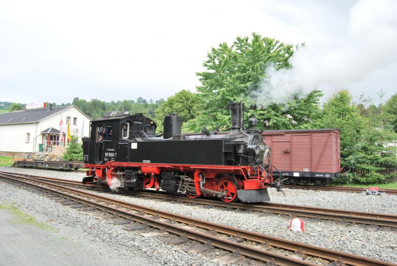 99 1568 rangiert im Bahnhof Steinbach, 21.06.09