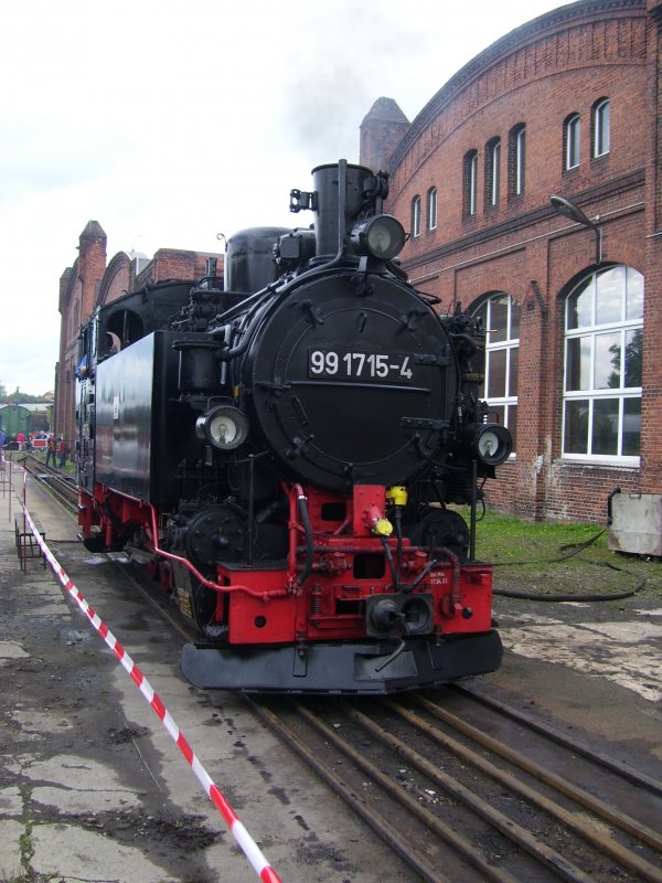 99 1715-4 stand in Meiningen fr Fhrerstandsmitfahrten zur Verfgung (06.09.08). 