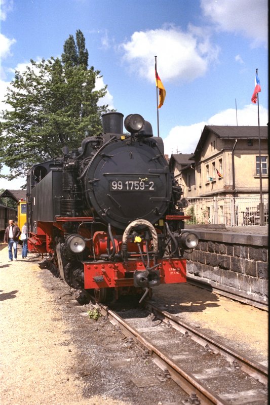99 1759-2 in Zittau anllich einer Fahrzeugausstellung um 1990