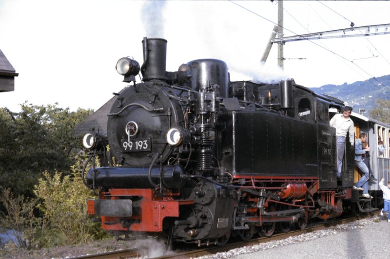 99 193 ex DB train spcial du Blonay-Chamby  Clies septembre 1983
