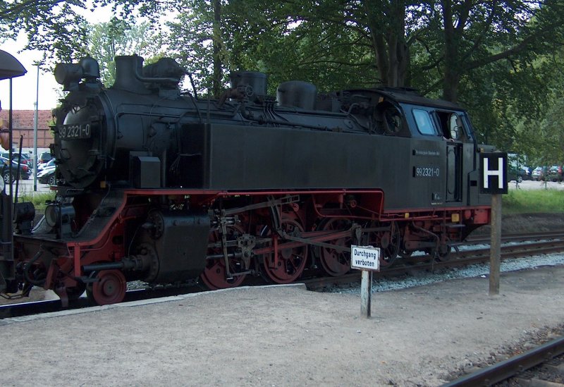 99 2321-0 der Mecklenburgischen B�derbahn Molli GmbH, am 07.08.2007 in Heiligendamm