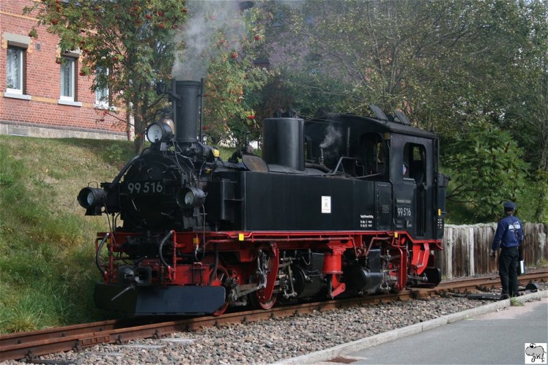 99 516 beim umsetzen in Schnheide am 12. September 2009.