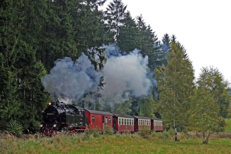 99 6001 kurz hinter dem Hp Haferfeld. Leider war das Wetter sehr schlecht aber ich denke es ist noch ganz Ok geworden.