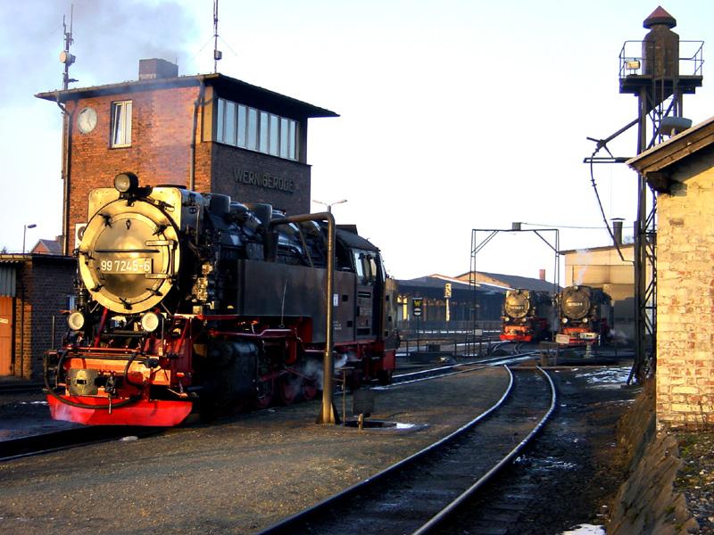 99 7245-6 bei der Restaurierung in Wernigerode, 22. Februar 2003