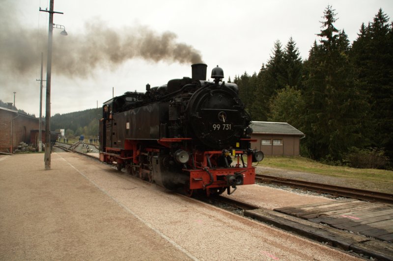 99 731 war am 04.10.09 in Schnheide Sd beim FHWE zu Gast.