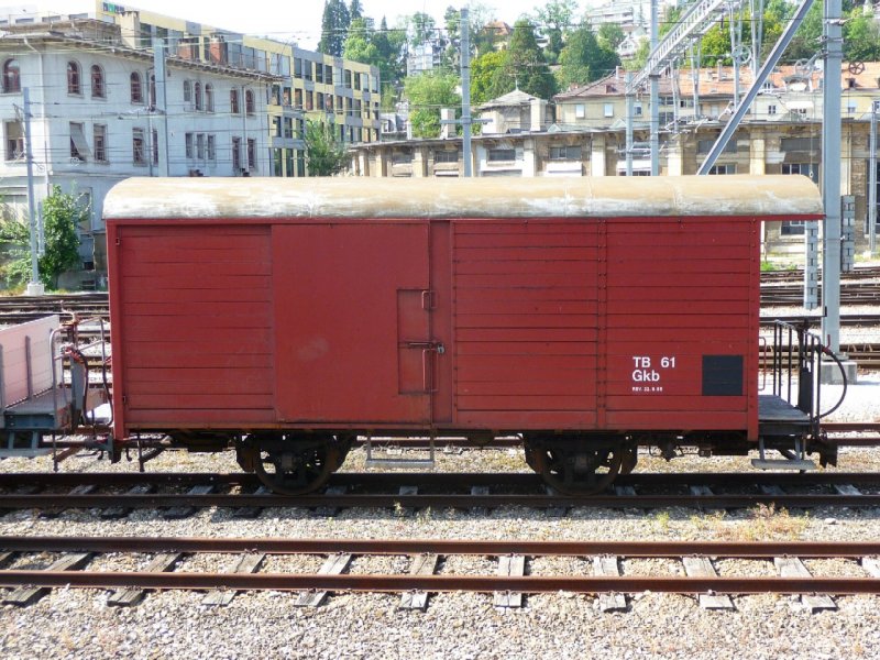 AB / TB - Gterwagen Gbk 61 abgestellt im Bahnhofsareal von St.Gallen am 03.09.2008