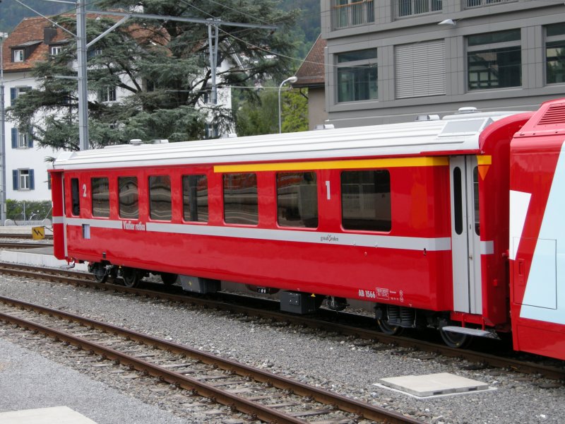 AB 1566 am 24.5.08 in Chur.Dieser Wagen war innen noch nicht fertig umgebaut und man konnte ihn von innen besichtigen.