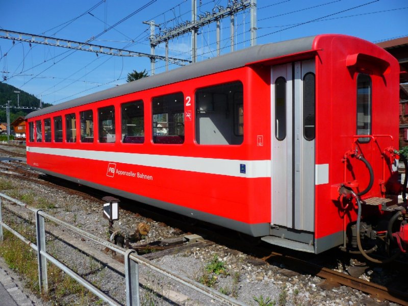 AB - 2 Kl. Personenwagen B 236 im Bahnhof von Appenzell am 03.09.2008