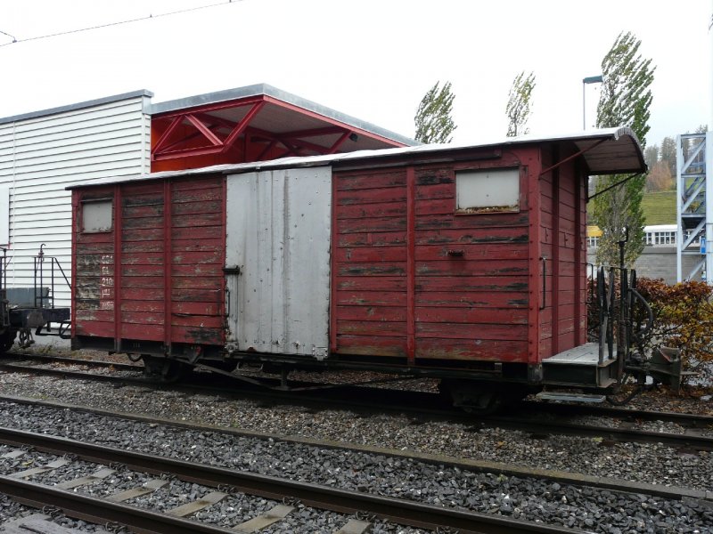 AB - Gterwagen Gk  210  im Bahnhofsareal von Herisau am 11.11.2007