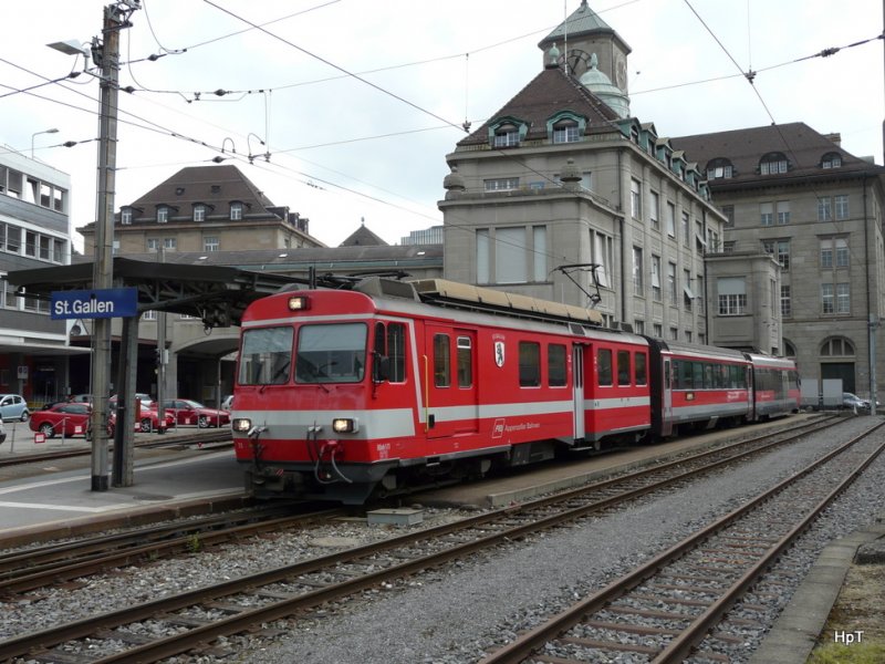 AB - Regio nach Appenzell im Bahnhof von St,Gallen am 21.06.2009
