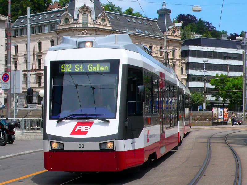 AB TB Be 4/8 33, am 20.Juni.2008, auf seiner Jungfernfahrt.