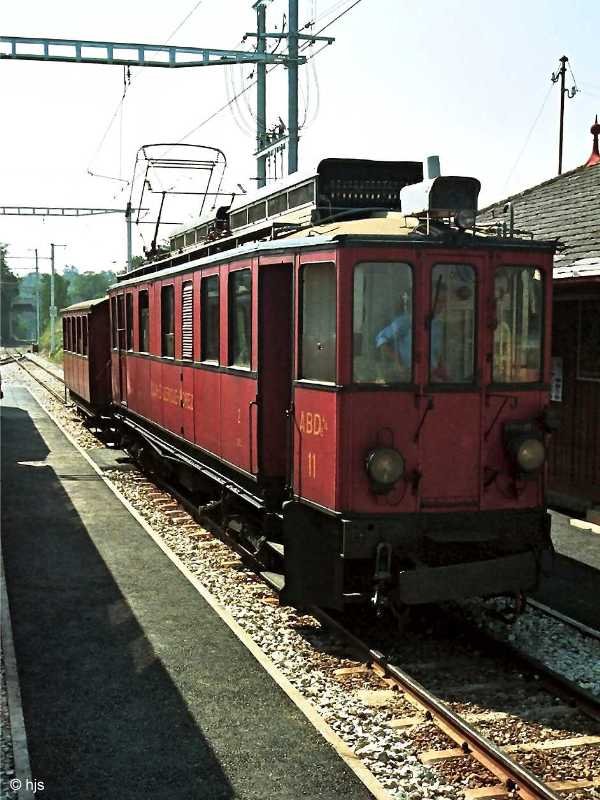 ABDe 4/4 11 in Givrins (11. September 1985)