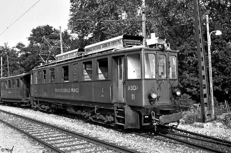 ABDe 4/4 11 in Nyon (11. September 1985)