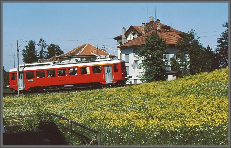 ABDeh 2/4 24 kurz vor der Station Heiden. (Archiv 05/81)