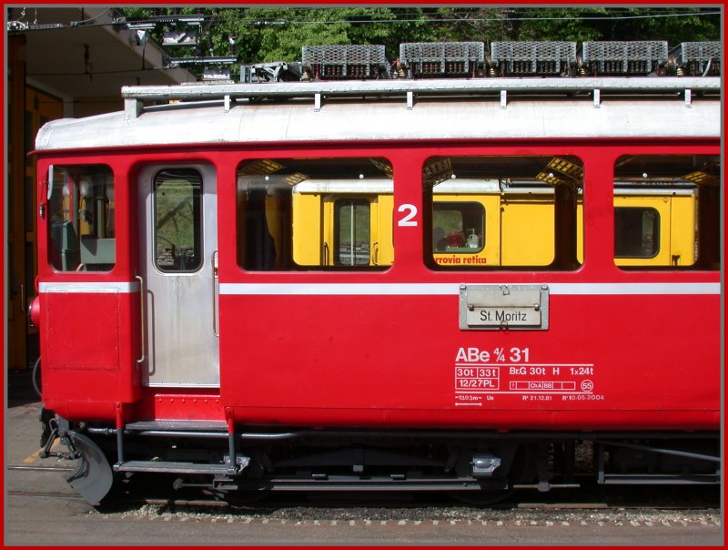 ABe 4/4 31 in Poschiavo. (08.05.2007)