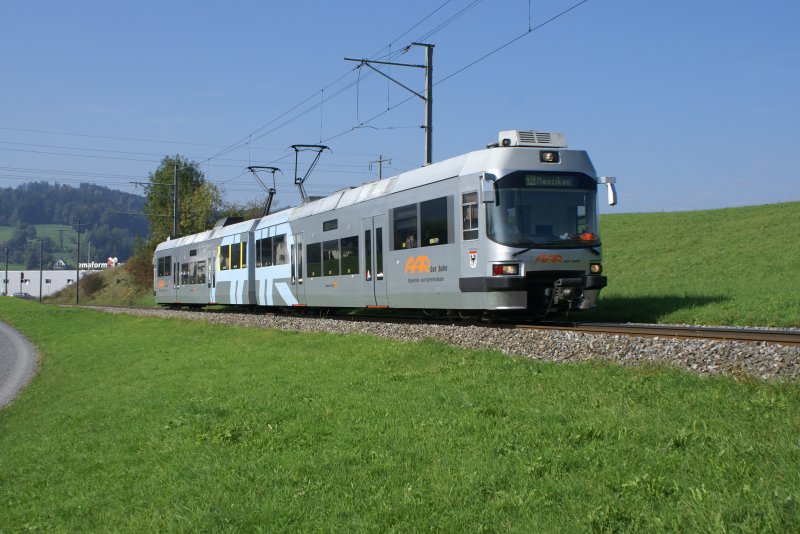 ABe 4/8 29 fhrt am 30.9.09 von Gontenschwil Richtung Zetzwil.