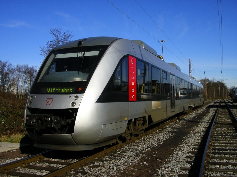ABELLIO Lint VT 11001-1 auf VIP - Fahrt.(17.02.2008)