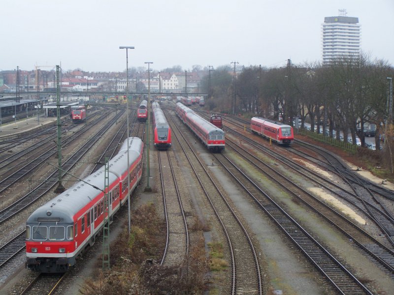 Abstellbereich des Ulmer Bahnhofes am 24.November 2007
