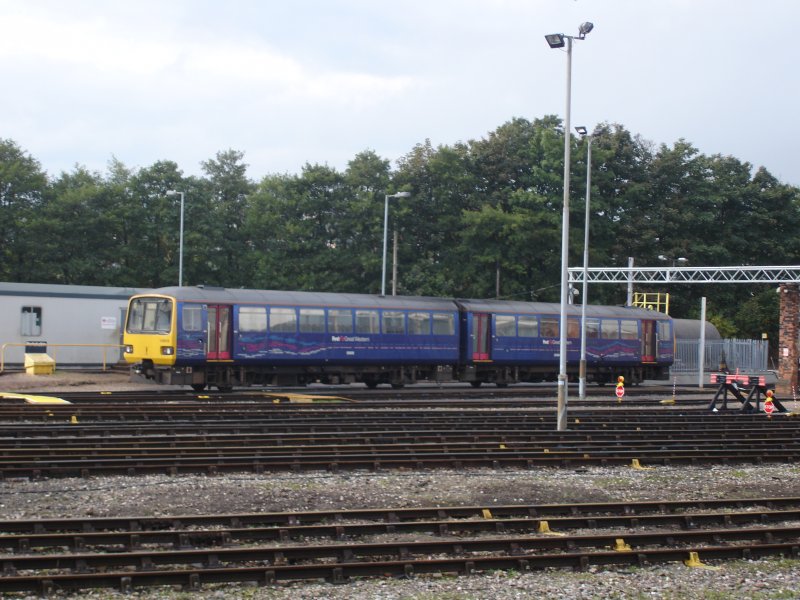 Abstellgleis mit einem Triebwagen der First Great Western in Exeter