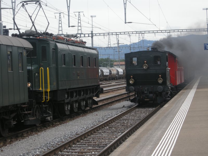 Ae4/7 10905 und E3/3 10 am 25.5.08 in St Margreten.