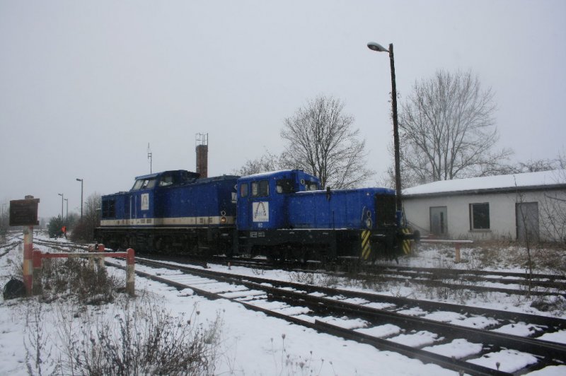 AHG 01 und AHG 02 am 24.11.2008 im Bahnhof Forst/Lausitz